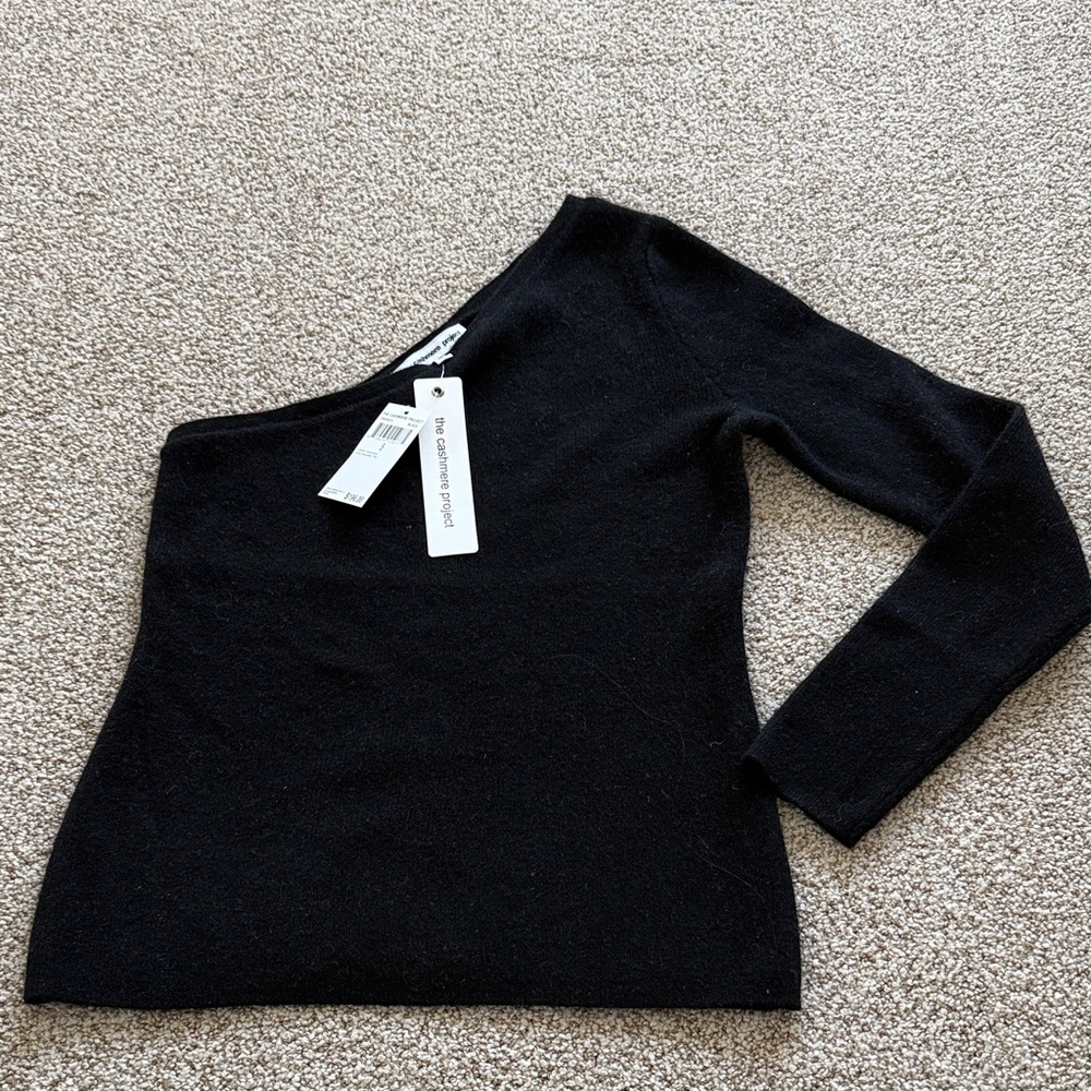 One-Shoulder Cashmere Sweater